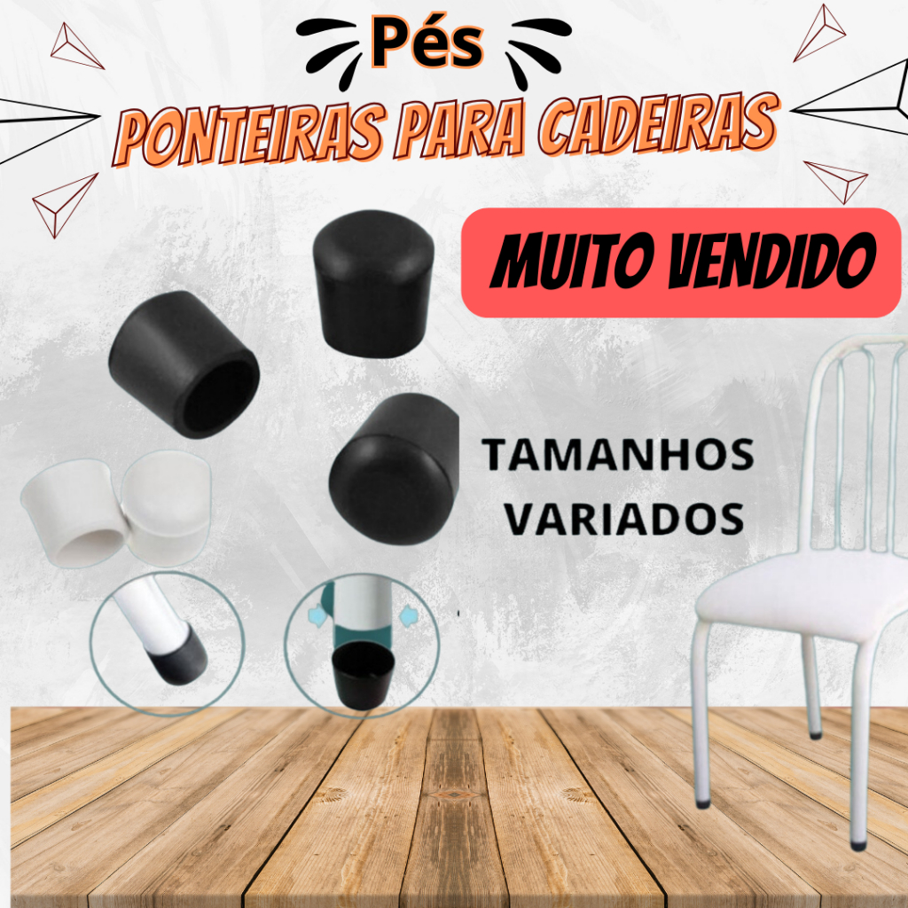 12 peças Ponteira Protetora Pé De Cadeira Tubular Conjunto Protetora para Cadeira
