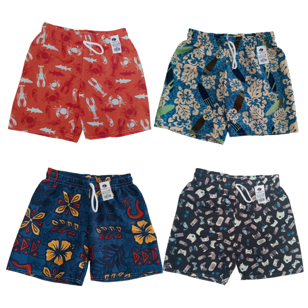 Bermuda Surf Juvenil De Elástico Infantil Tactel Seca Rápido Estampada- Unidade