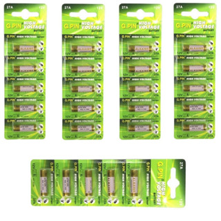 Kit 5 Cartelas Pilhas Bateria 27A 12v Alkaline P/ Controle Alarme Portão