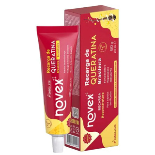Recarga de Queratina Novex Brasileira Tratamento Reconstrutor 80g em Oferta na Shopee