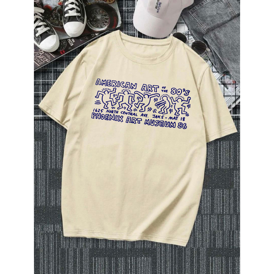 Camiseta American Art Retro Vintage Pintura Oversized Ombro Caido Life Style Top
