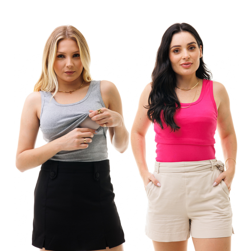 Kit de 2 Regatas com Abertura Para Amamentação ItsBella em Oferta na Shopee