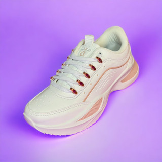 Tênis Chunky Feminino Branco Rose Casual Dia a Dia Sola Alta Confortável Tenis Original Logus