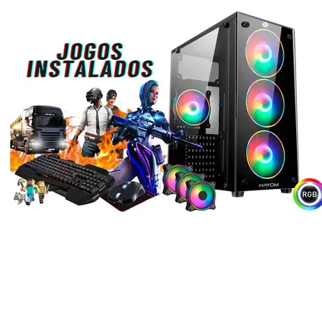 computador cpu pc barato 8gb ssd128g + hd extra de 500gb wifi autocad corel photo shop lol pb et2 roblox nime gta5 free fire