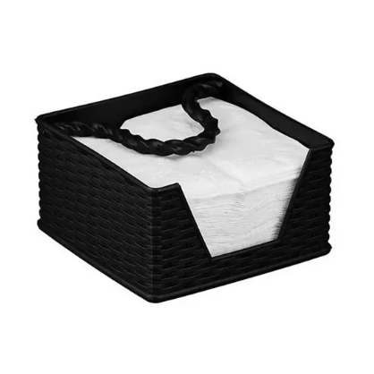 Porta Guardanapos Rattan Plástico Resistente Preto em Oferta na Shopee