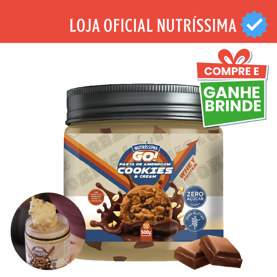 Pasta de Amendoim Cookies and Cream 500g - *Loja Oficial