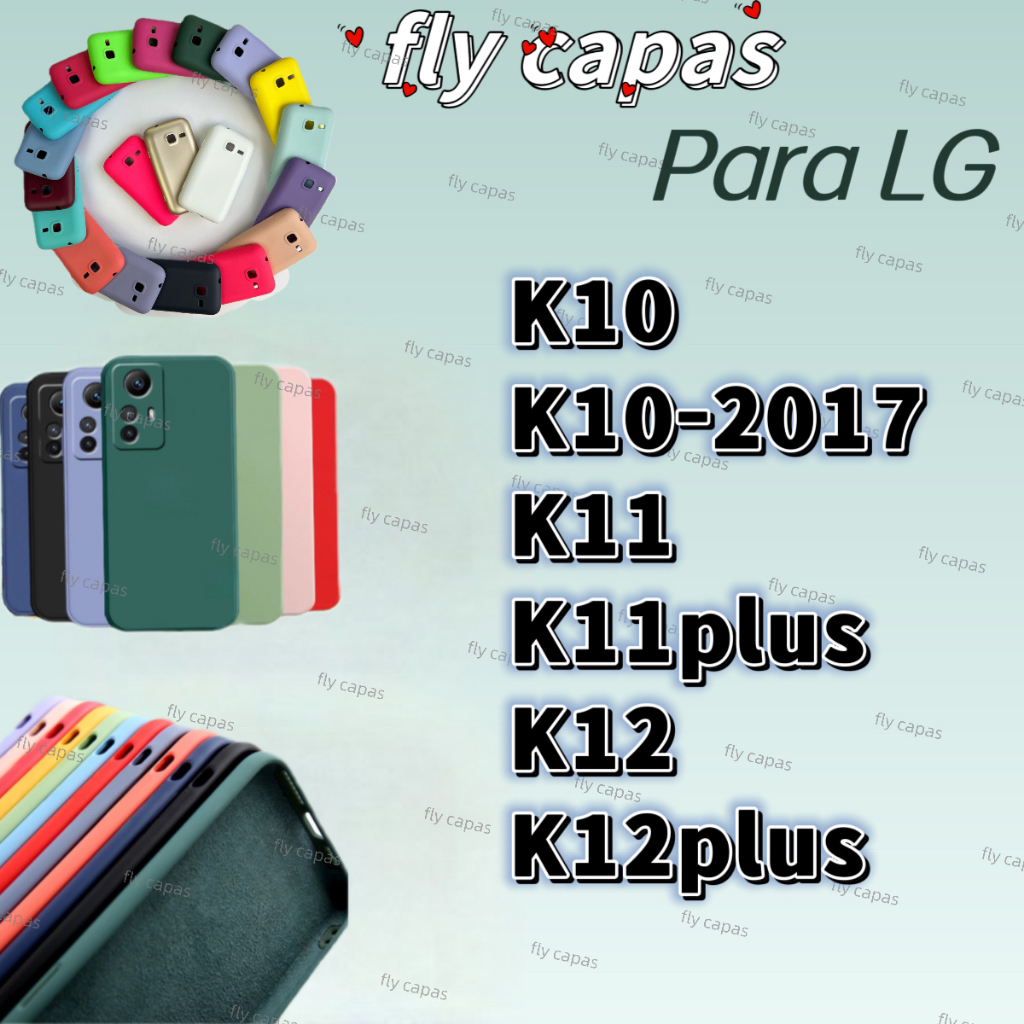Capinha Para LG K10,K10-2017,K11,K11 PLUS,K12,K12 PLUS, silicone case Aveludada Colorido,e capinha transparente