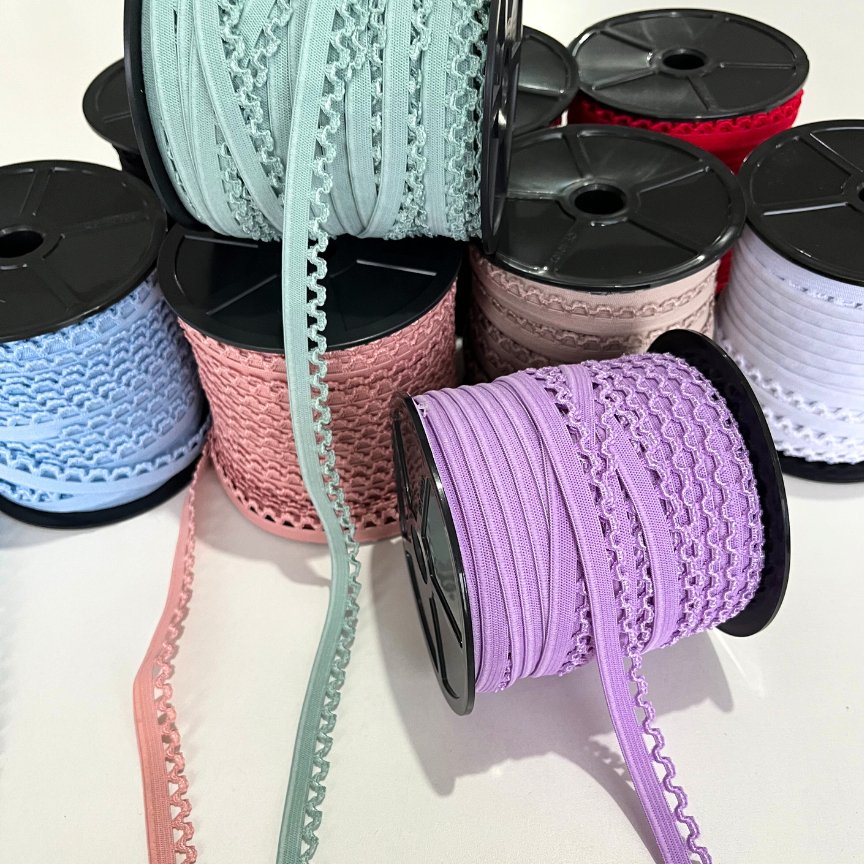 Elastico Bico DECORADO para Calcinha Lingerie TIPO Leopardo 50 metros