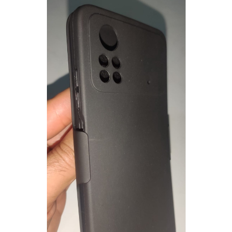 Capa Capinha + Suporte poco m4 Pro Cinto Cintura Belt Flip Anti-impacto Xiaomi Silicone Transparente ou Preta Adaptação