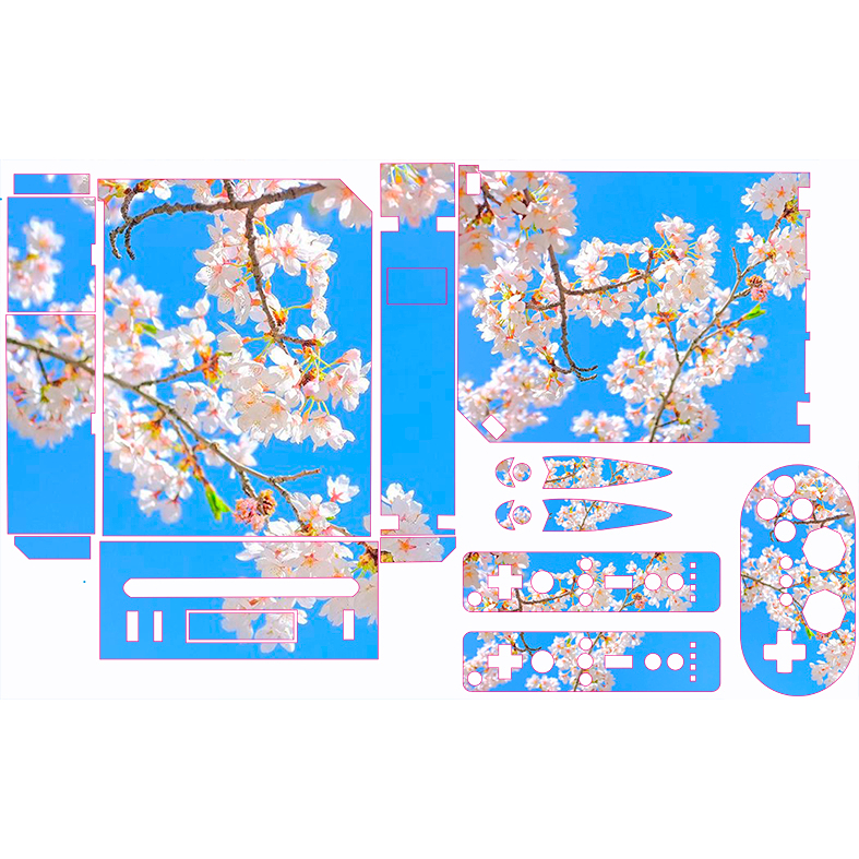 Skin Adesiva Nintendo Wii - Abstrato Flores Brancas