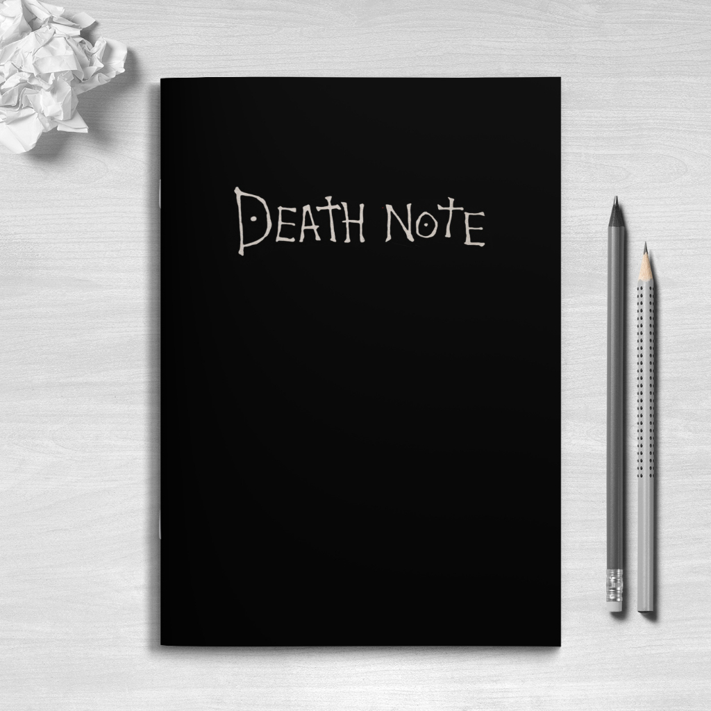 Sketchbook Caderno Death Note A5 com Folhas 90g para Desenhos e Anotações - Sem Pauta - 80 Paginas