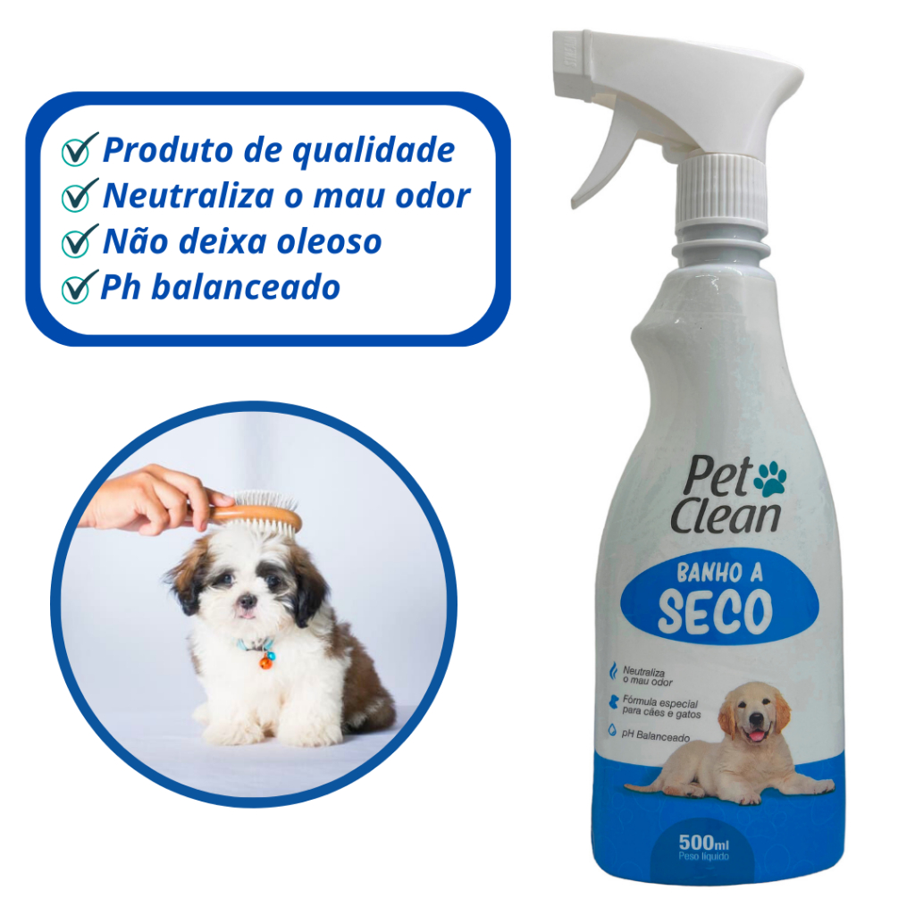 Banho A Seco Para Cães Pet Clean 500 ML