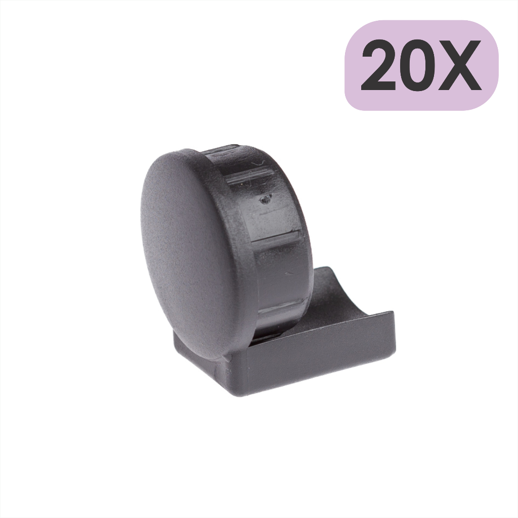 Kit 20 Ponteira Pé De Mesa Cadeira Tubular 1 1/4 Com Calço