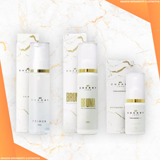 Kit Extensão/Retenção de luxo Para Cilios Cherry Finalizador Pro + Primer + Bruma