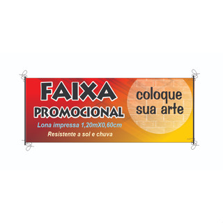 Banner / Faixa em lona impressa tam. 1,20mx0,60cm