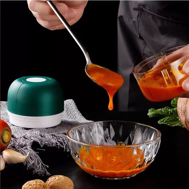 Processador Triturador Manual De Alimentos 500ml Com 3 Lâminas Curvas