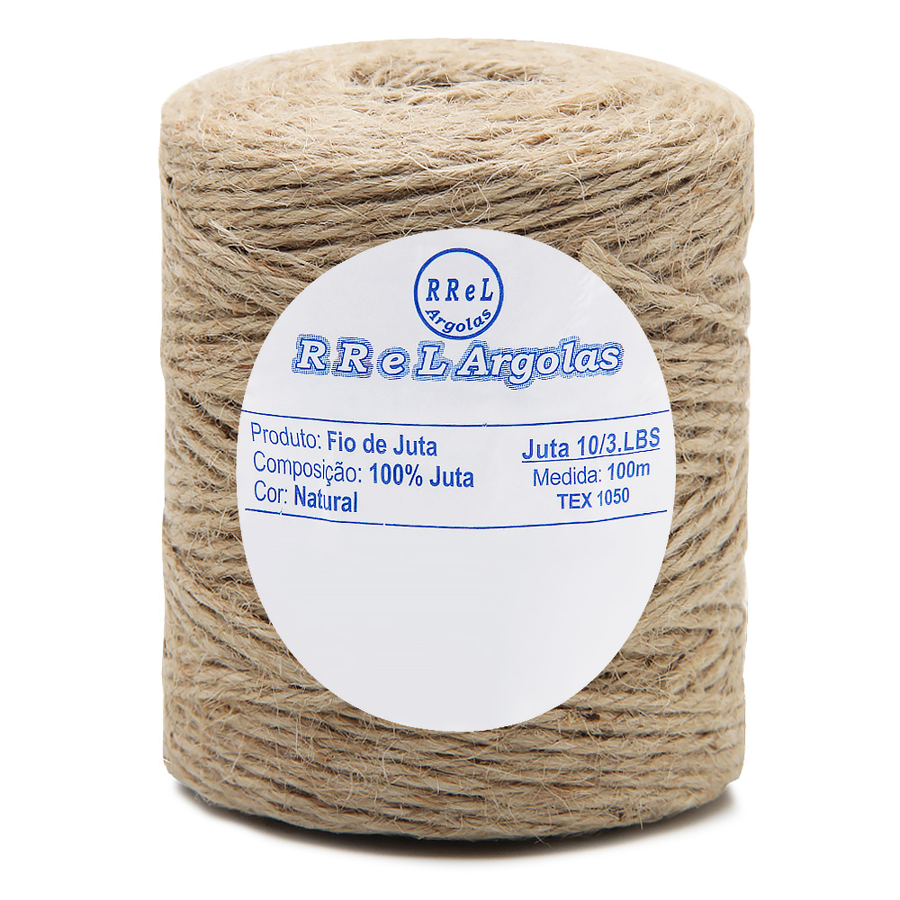 Fio de Juta RREL 10/3 LBS 100mts TEX 1050 100% juta