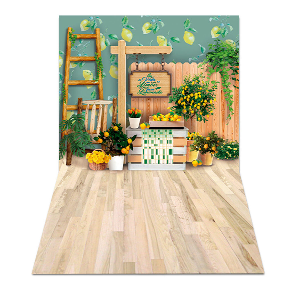 Fundo Fotográfico Limão Newborn Verão em Tecido PN-0383