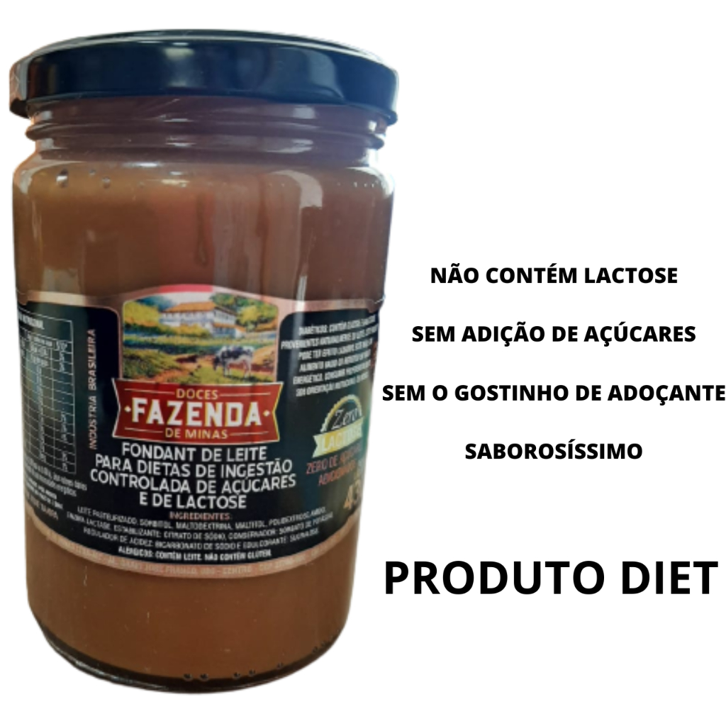Doce de Leite Diet Zero Lactose e Zero Açúcar 430 gramas em Oferta na Shopee