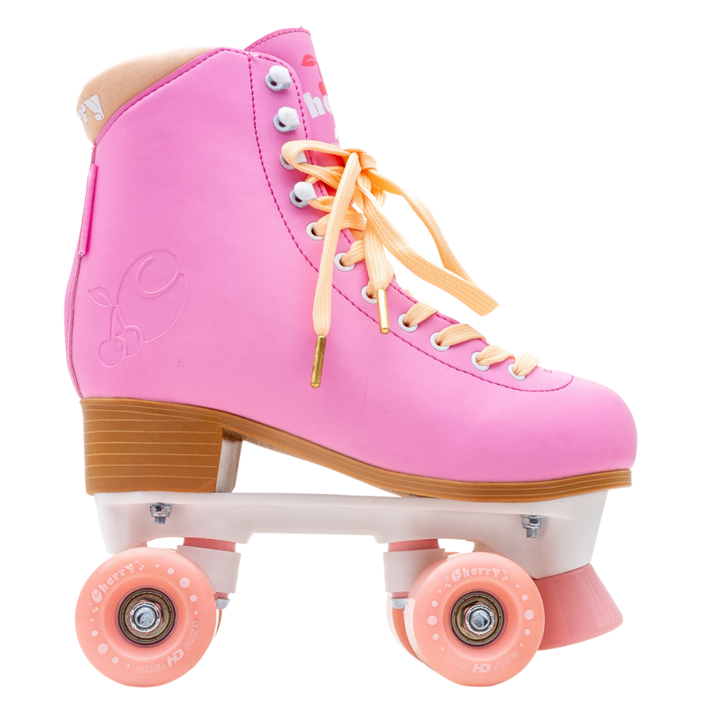 Patins Cherry 4 Rodas Quad HD Rosa Dança e Passeio Feminino