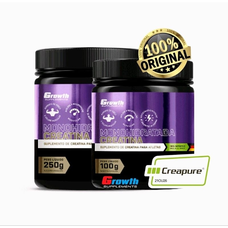 Creatina Pura 100g Creapure Growth Supplements