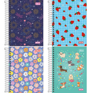 Caderno Capa Flexível Universitário Pepper Feminino 80 Fls Capa Sortida - Tilibra