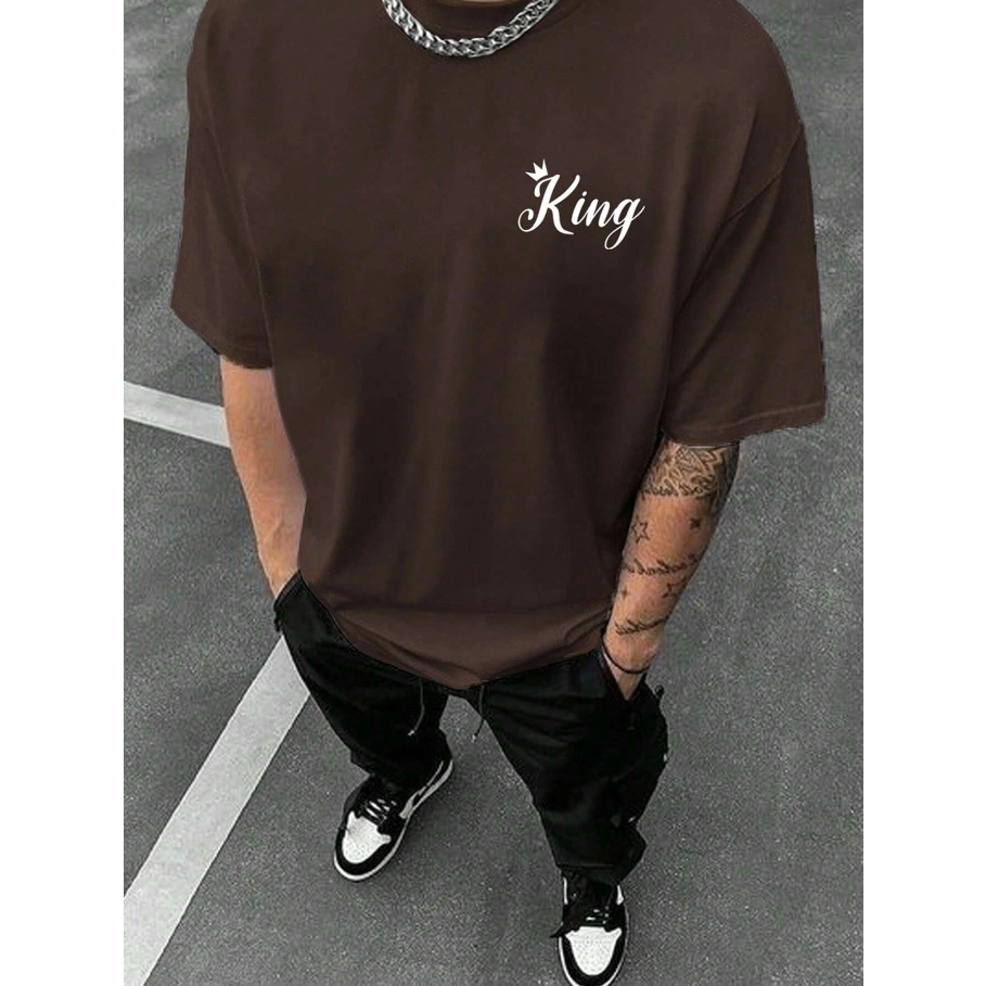 Camiseta King Coroa Rei Determinado Streetwear Skatista Oversized