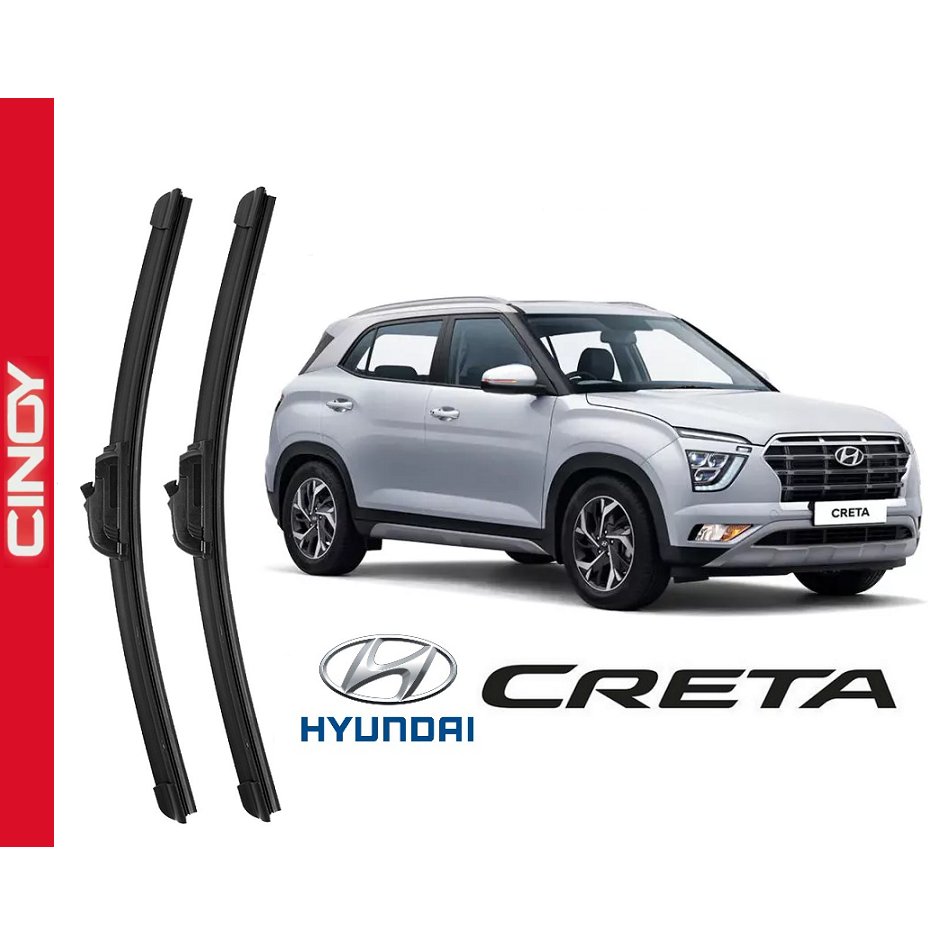 KIt de Palhetas Limpador De Para-brisa Dianteiro Hyundai Creta Ano 2021 a 2024 em Oferta na Shopee