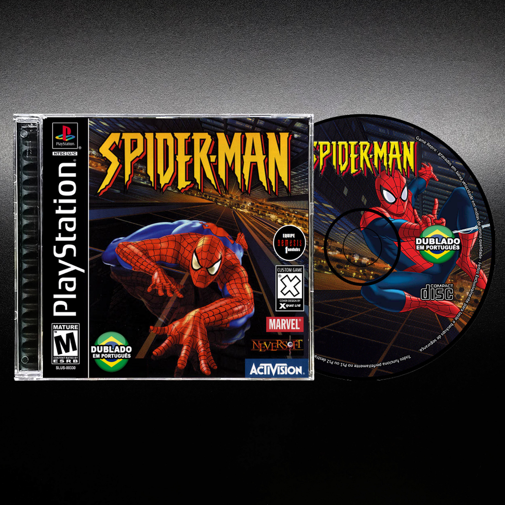 Spiderman 1 - Dublado Português - Repro Ps1 / Psx / Patch Retro Game Play 1
