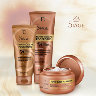 Kit Siàge Nutri Óleos Poderosos Shampoo + Condicionador + Máscara Capilar Eudora