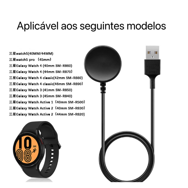 Usar Carregador usb ou Tipo-c para relogio samsung Galaxy Watch Active 2 Watch4/5 40/44mm