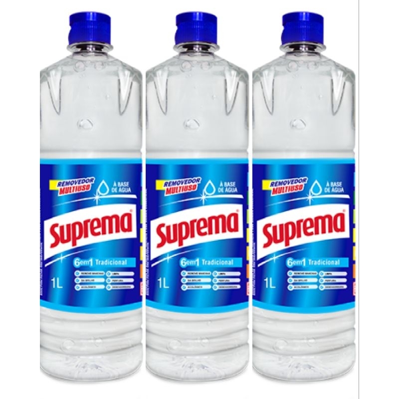 Kit Removedor Perfumado Suprema Tradicional 1 Litro - 03 Unidades em Oferta na Shopee