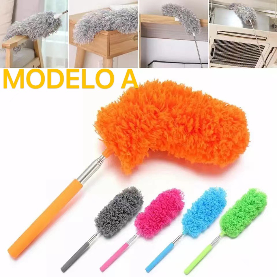 Espanador Extensor Retrátil de Microfibra Eletrostático Tira Pó Limpeza em Oferta na Shopee