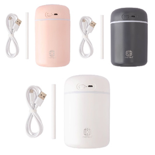 UMIDIFICADOR AR LED 300 ML USB PLÁSTICO ABS E PP 7,8CM X 7,8CM X 11,9CM em Oferta na Shopee