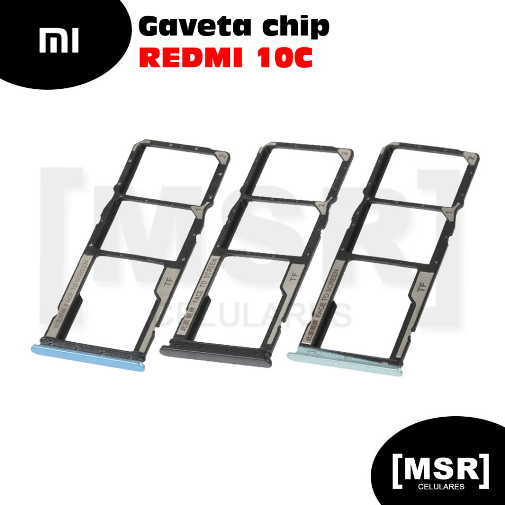 Gaveta chip celular XIAOMI modelo REDMI 10C