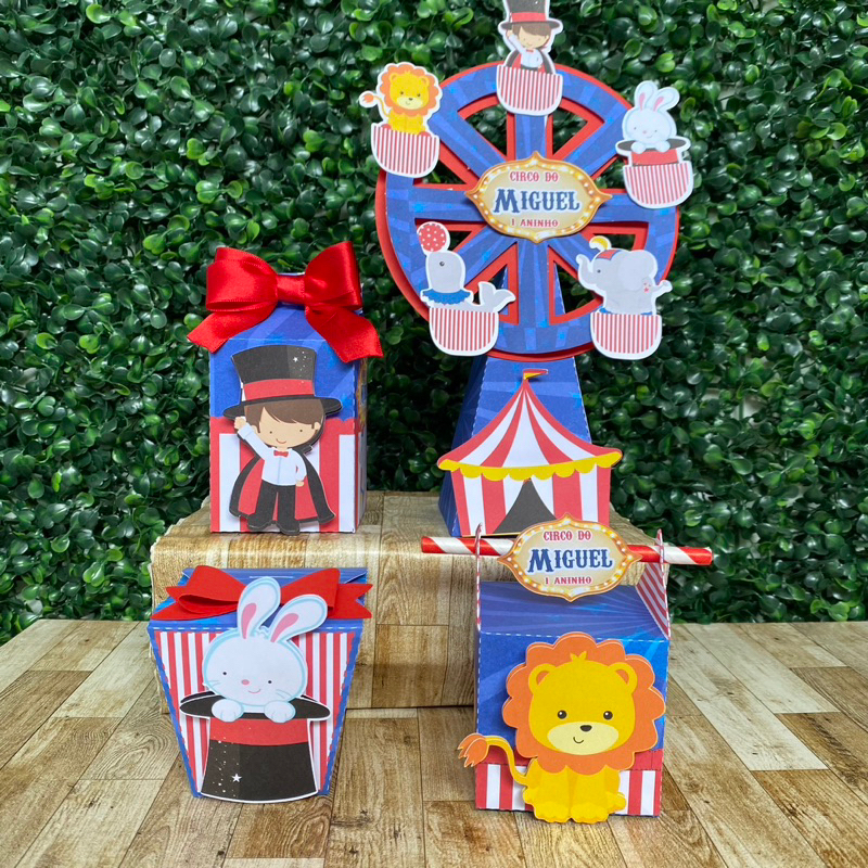 Kit Festa Circo Menino Personalizados | Lembrancinhas | Festa infantil