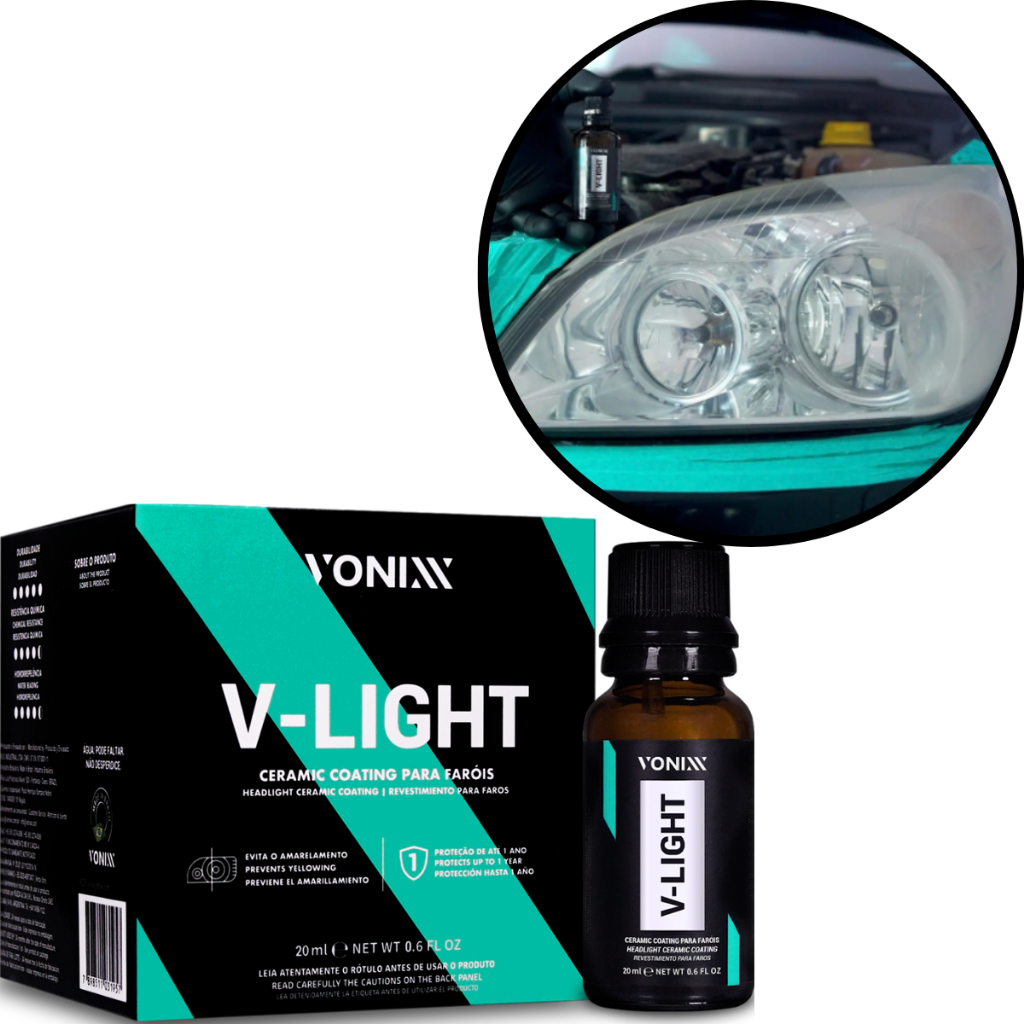 Vitrificador Para Faróis V-Light 20ml Vonixx Revestimento em Oferta na Shopee