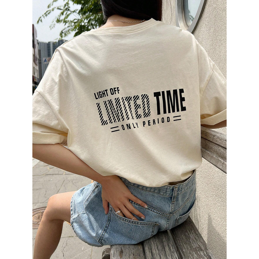Camiseta Casual Malha Lisa Básica Confortável Blusa T-shirt Oversized Unissex Versátil