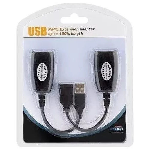Adaptador Extensor Rj45 Usb 50 Metros(liga O Mouse No Dvr)