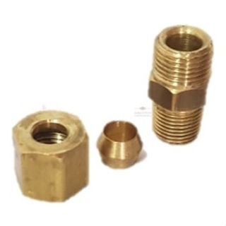 Conector P/ Tubo Cobre 1/4'' X Rosca 1/8'' Npt Compressor Ar em Oferta na Shopee