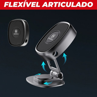 Suporte Celular Automotivo Veicular Carro Painel Magnético Base Celular Carro imã Porta Celular Carro Smartphone Articulado IMA