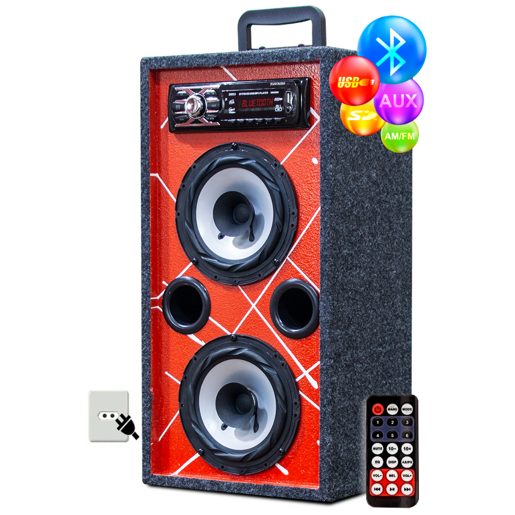 Caixa Ativa Bob Som Bluetooth Usb Ativa Residencial Falante Bomber 6 em Oferta na Shopee