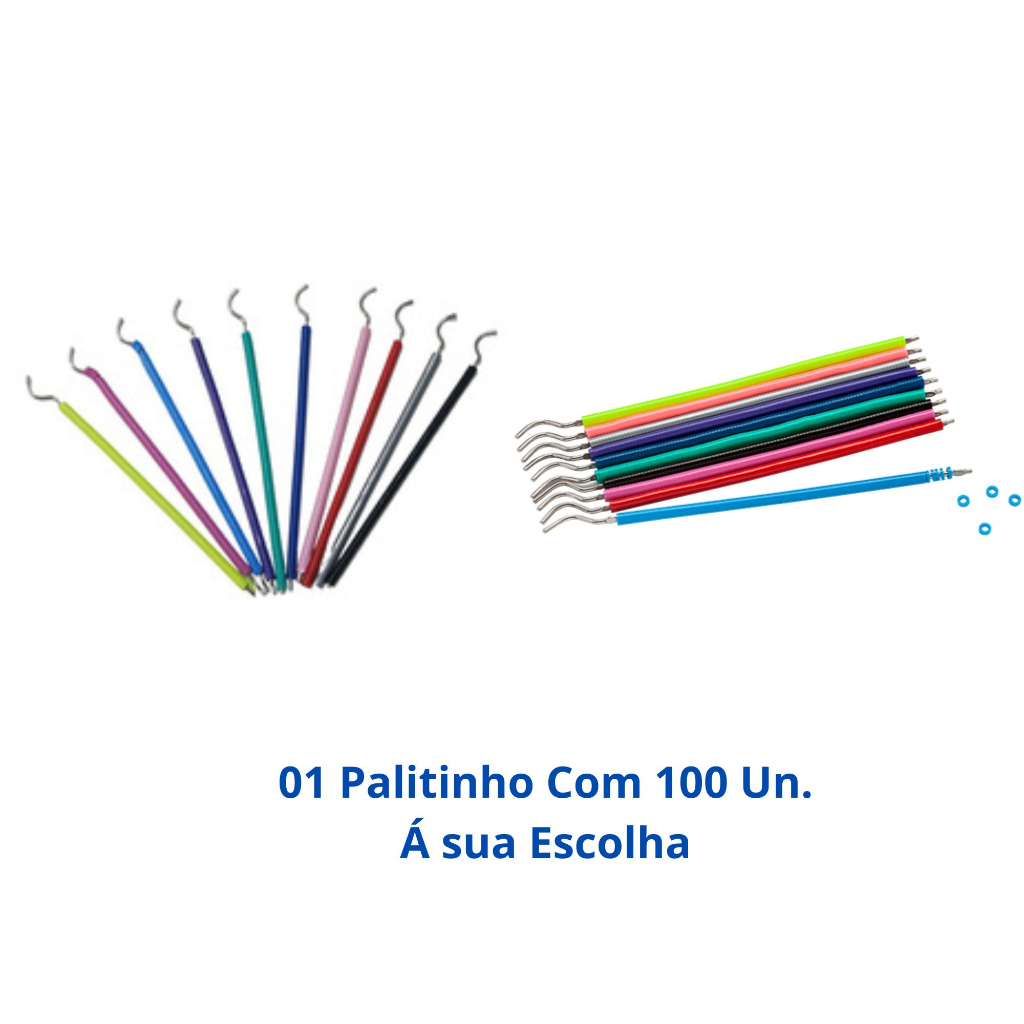 Borrachinha Para Aparelho Linguinha Ortodôntica Estética Com 100 Un. 01 Palitinho (01 Cor) em Oferta na Shopee