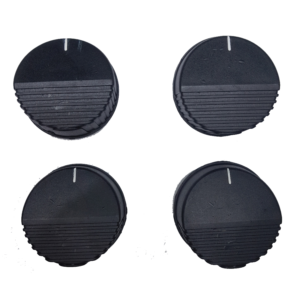 Botão Manípulo Fogão Dako modelo Gol Super / Vedete c/trava preto ( jogo com 4 pçs) Rosa Maria 4 bocas Rosa Maria