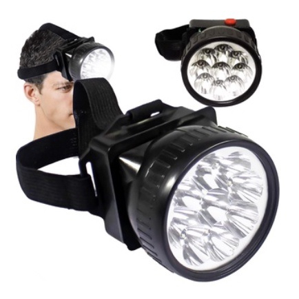 Imagem Lanterna De Cabeça 7 Leds Para Leitura Caça Pesca