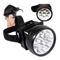 Lanterna De Cabeça 7 Leds Para Leitura Caça Pesca