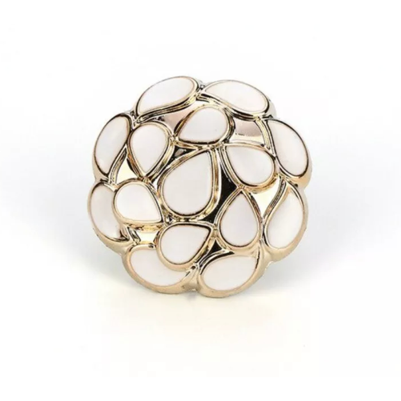 Botão De Costura Metal 10 Peças 20mm Luxo Roupa