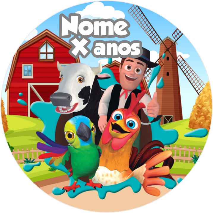 Adesivos Papel Fotográfico 4cm x 4cm Fazenda do Zenon Personalizado