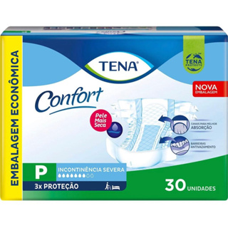 Fralda Geriátrica INCONTINÊNCIA MODERADA/SEVERA TENA CONFORT em Oferta na Shopee
