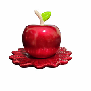 Fruta Cerâmica Maça Decoração Sala Cozinha Mesa Aparador Balcão Rack